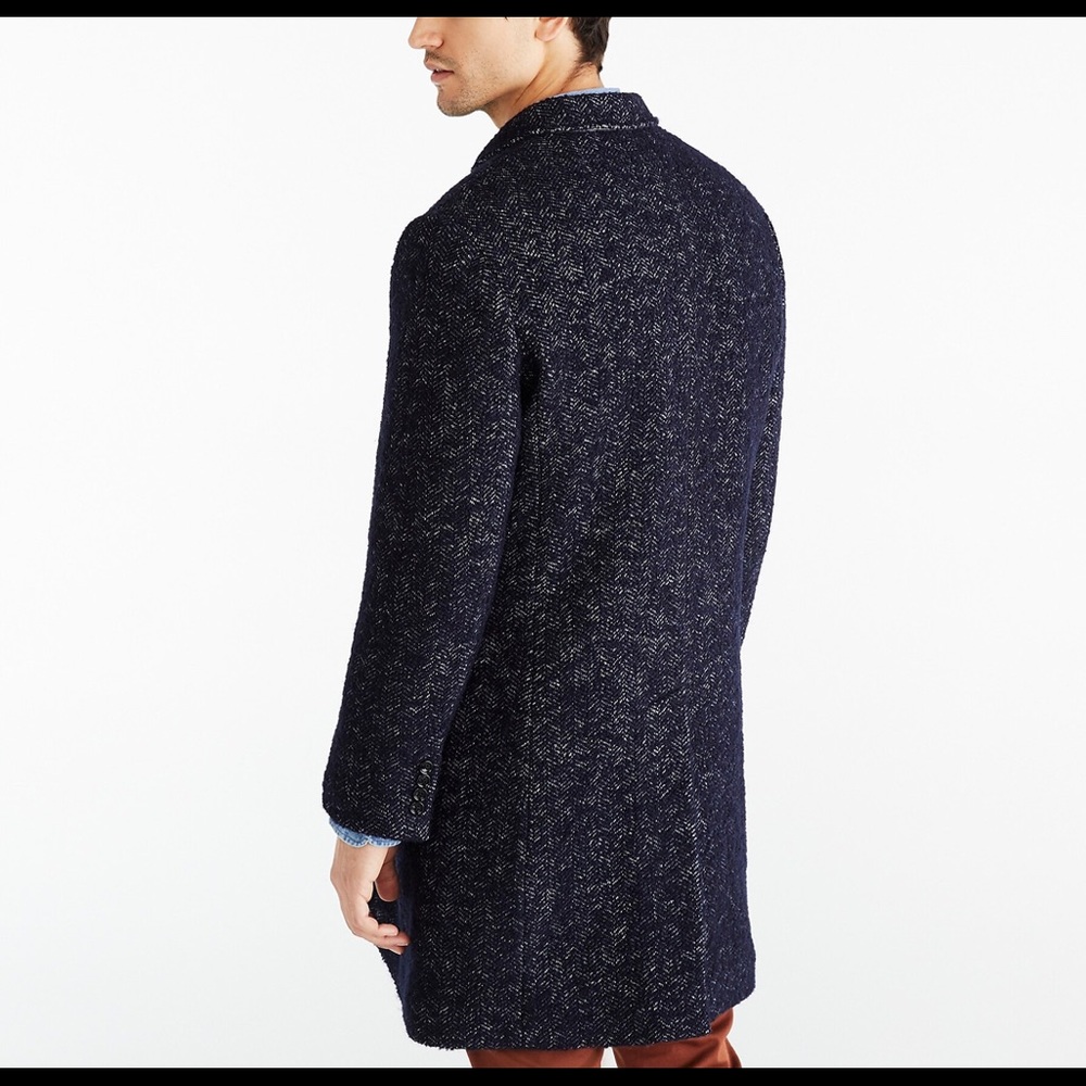 J Crew FACTORY Topcoat Herringbone Top Coat
